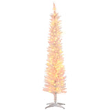 HOMCOM 6ft Tall Pencil Prelit Artificial Christmas Tree Holiday Décor