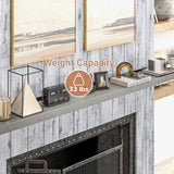 HOMCOM 72 Inch Fireplace Mantel, Floating Farmhouse Solid Fir Wood Shelf, Handmade Heavy Duty Wall Mounted Shelf