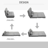 HOMCOM Convertible 7 Adjustable Positions Folding Couch Bed
