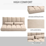 HOMCOM Convertible 7 Adjustable Positions Folding Couch Bed
