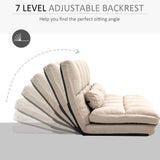 HOMCOM Convertible 7 Adjustable Positions Folding Couch Bed