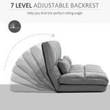 HOMCOM Convertible 7 Adjustable Positions Folding Couch Bed