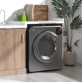 HOMCOM Portable Clothes Dryer, 120V 1300W Compact Laundry Dryer with Intelligent Drying, 3.2 cu.ft Stainless Steel Drum