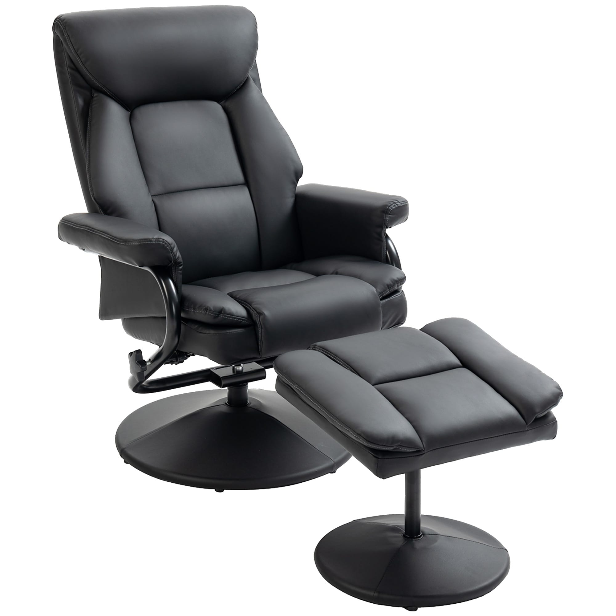 HOMCOM Recliner Chair with Ottoman Footrest, 360° Swivel Reclining Cha –  Overstock
