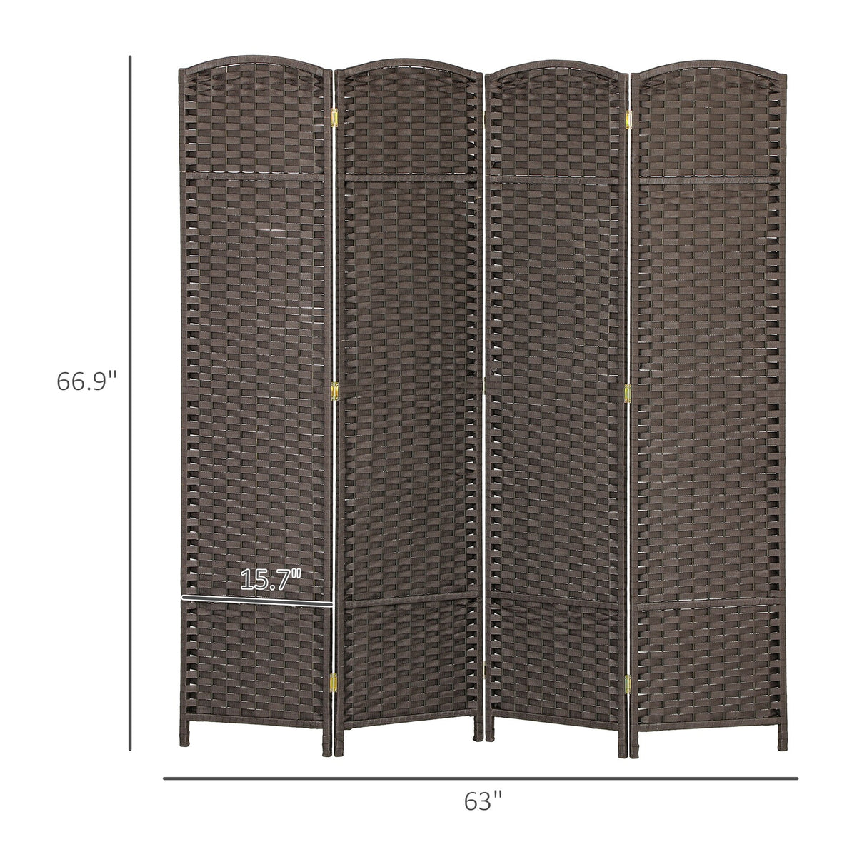 HOMCOM Room Divider, 4 Panel Folding Privacy Screen, 5.6' Tall Freestanding Partition