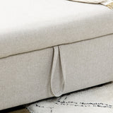HOMCOM Sectional Sleeper Sofa, Linen Fabric L Shaped Couch with Pull out Bed, Reversible Storage Chaise, 3-seat, Dark Grey