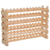HOMCOM Stackable Wine Rack, Modular Storage Shelves, 72-Bottle Holder, Freestanding Display Rack for Kitchen, Natural
