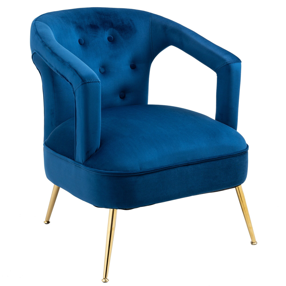 HOMEFUN Accent Chair ,leisure single chair with Golden feet