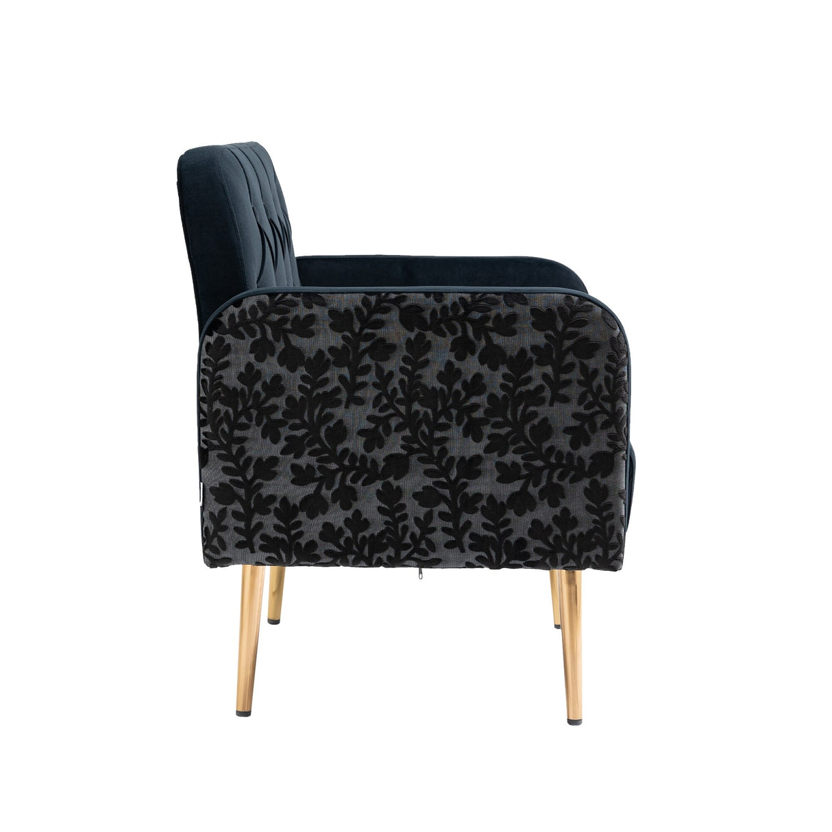 HOMEFUN Accent Chair ,leisure single chair with Golden feet