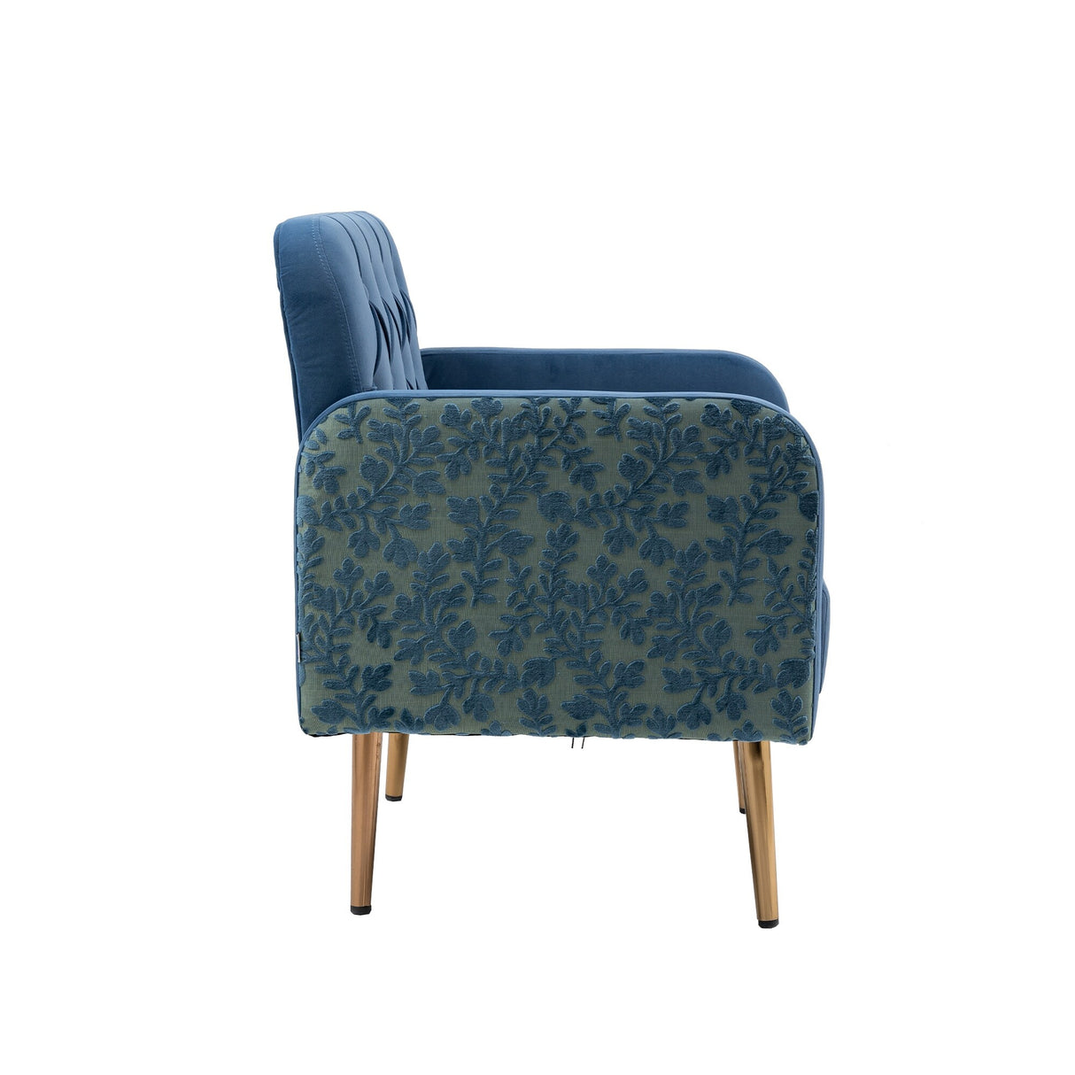 HOMEFUN Accent Chair ,leisure single chair with Golden feet