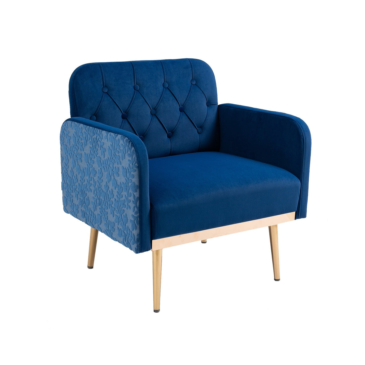 HOMEFUN Accent Chair ,leisure single chair with Golden feet