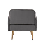 HOMEFUN Accent Chair ,leisure single chair with Golden feet