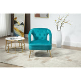 HOMEFUN Accent Chair ,leisure single chair with Golden feet