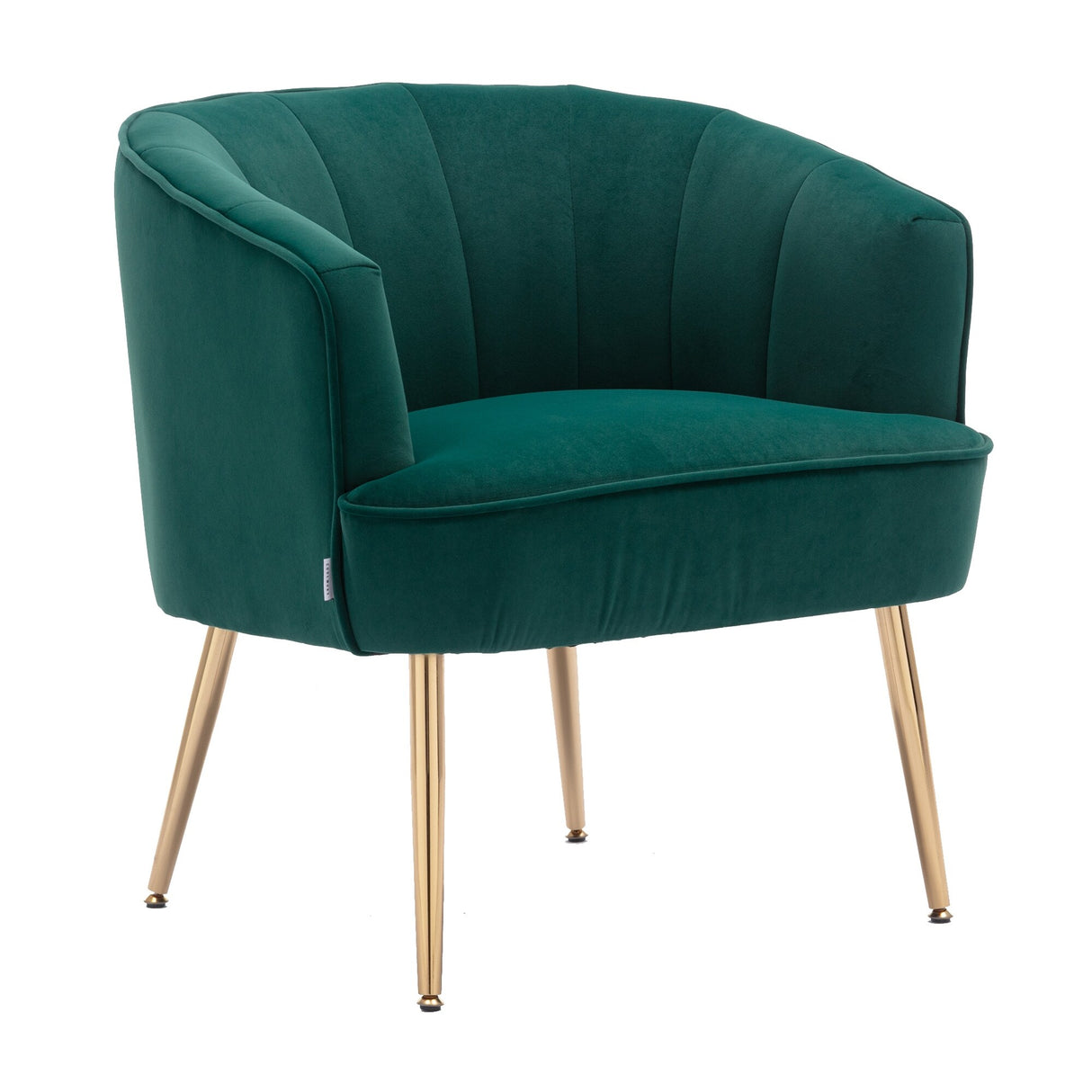 HOMEFUN Accent Chair ,leisure single chair with Golden feet