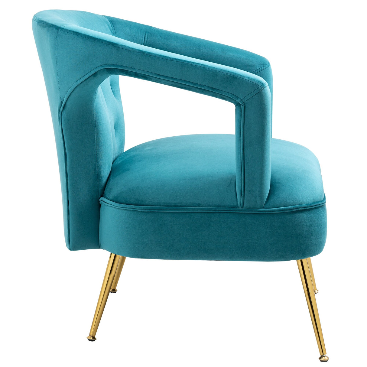 HOMEFUN Accent Chair ,leisure single chair with Golden feet