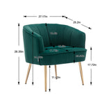 HOMEFUN Accent Chair ,leisure single chair with Golden feet