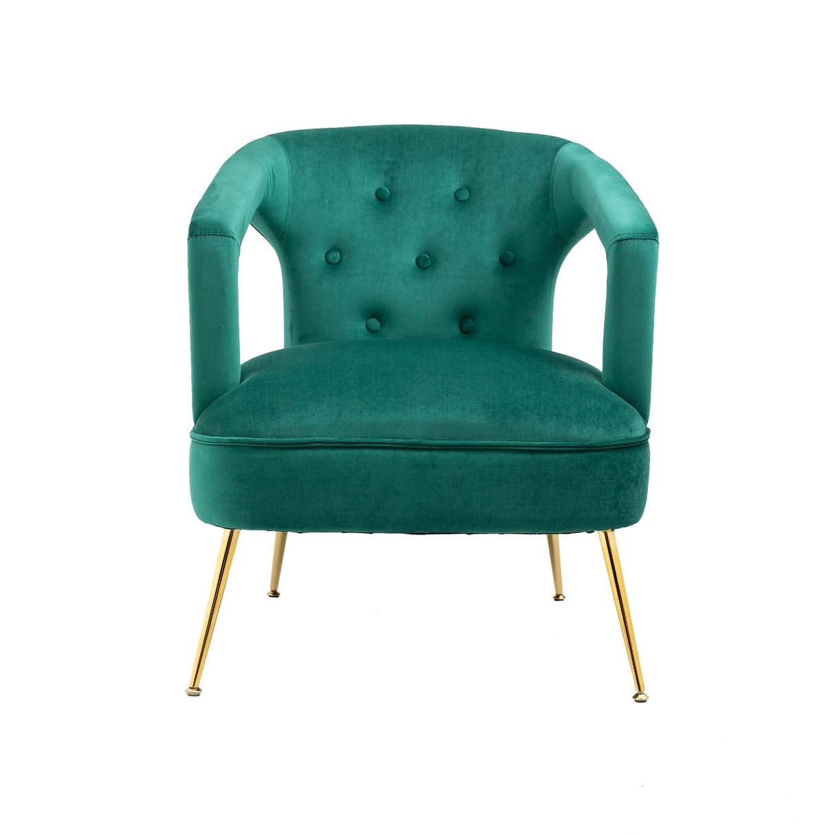 HOMEFUN Accent Chair ,leisure single chair with Golden feet