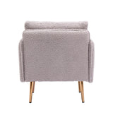 HOMEFUN Accent Chair ,leisure single chair with Golden feet