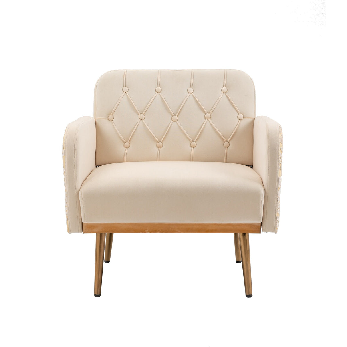 HOMEFUN Accent Chair ,leisure single chair with Golden feet