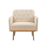 HOMEFUN Accent Chair ,leisure single chair with Golden feet