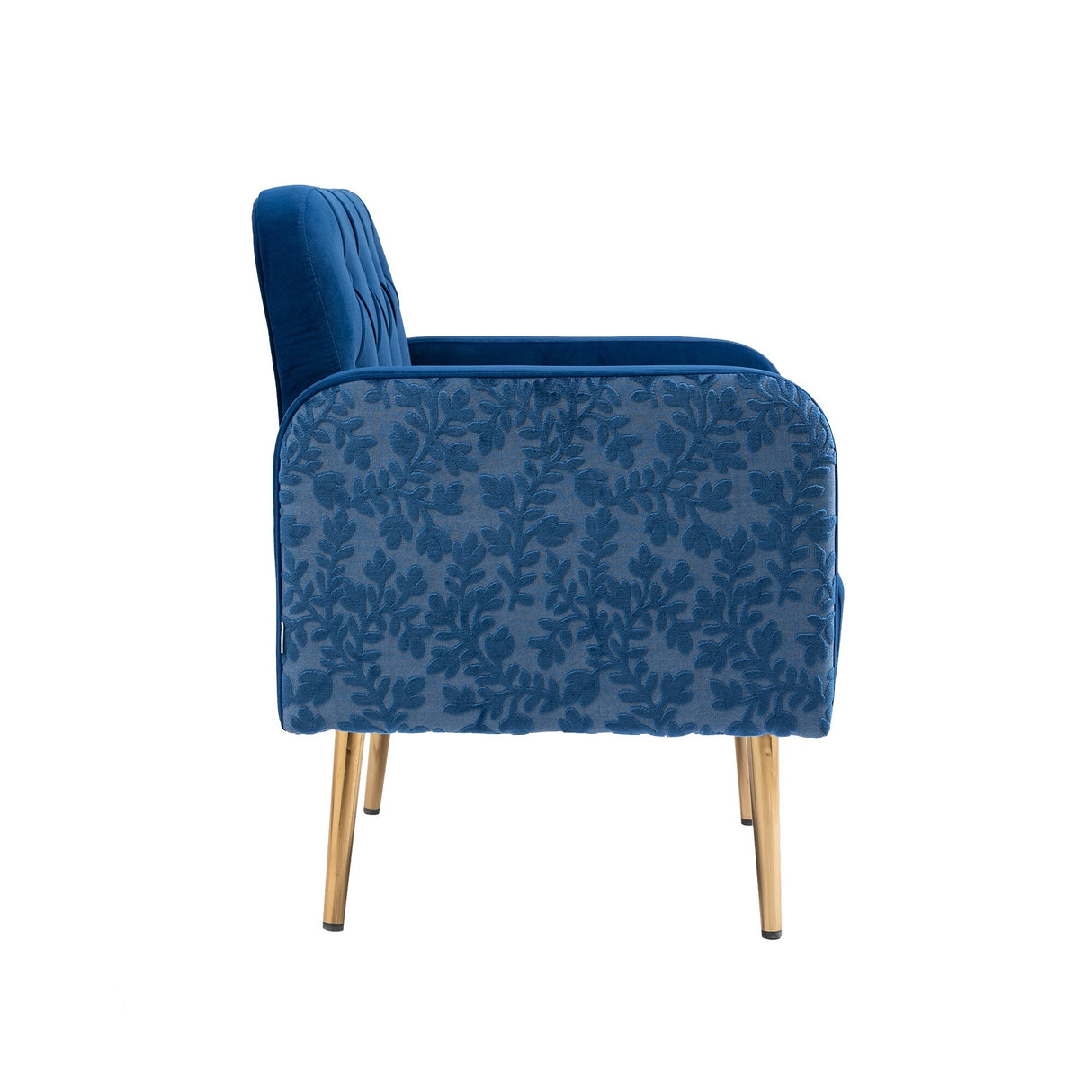 HOMEFUN Accent Chair ,leisure single chair with Golden feet