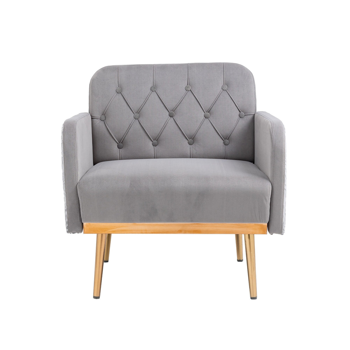 HOMEFUN Accent Chair ,leisure single chair with Golden feet