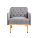 HOMEFUN Accent Chair ,leisure single chair with Golden feet