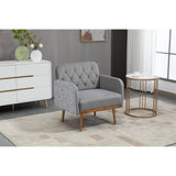 HOMEFUN Accent Chair ,leisure single chair with Golden feet