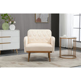 HOMEFUN Accent Chair ,leisure single chair with Golden feet