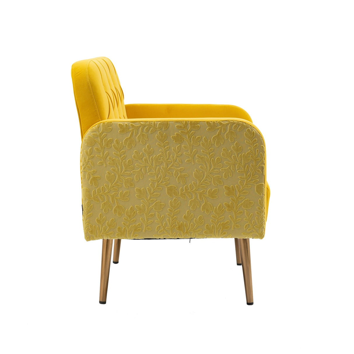 HOMEFUN Accent Chair ,leisure single chair with Golden feet