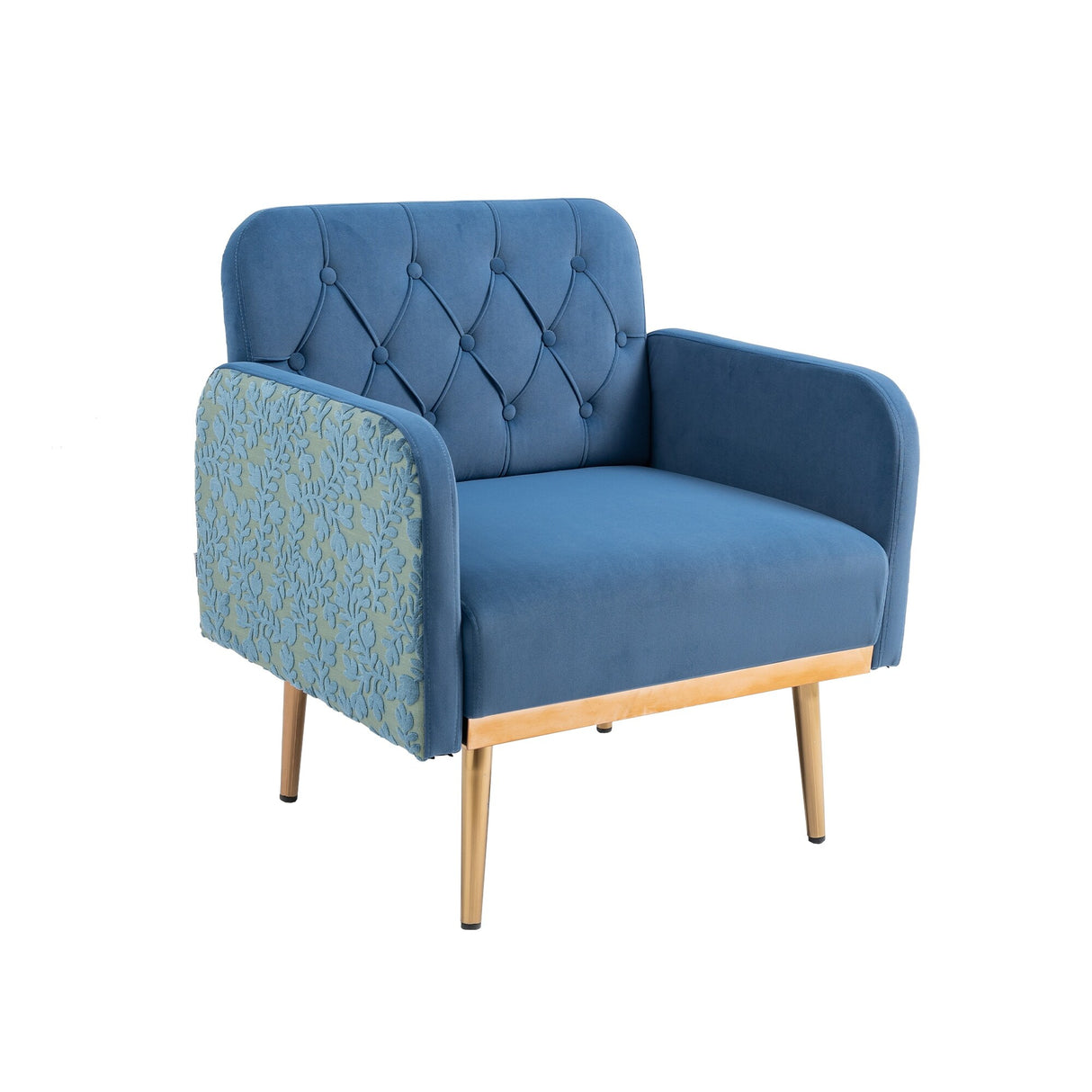 HOMEFUN Accent Chair ,leisure single chair with Golden feet