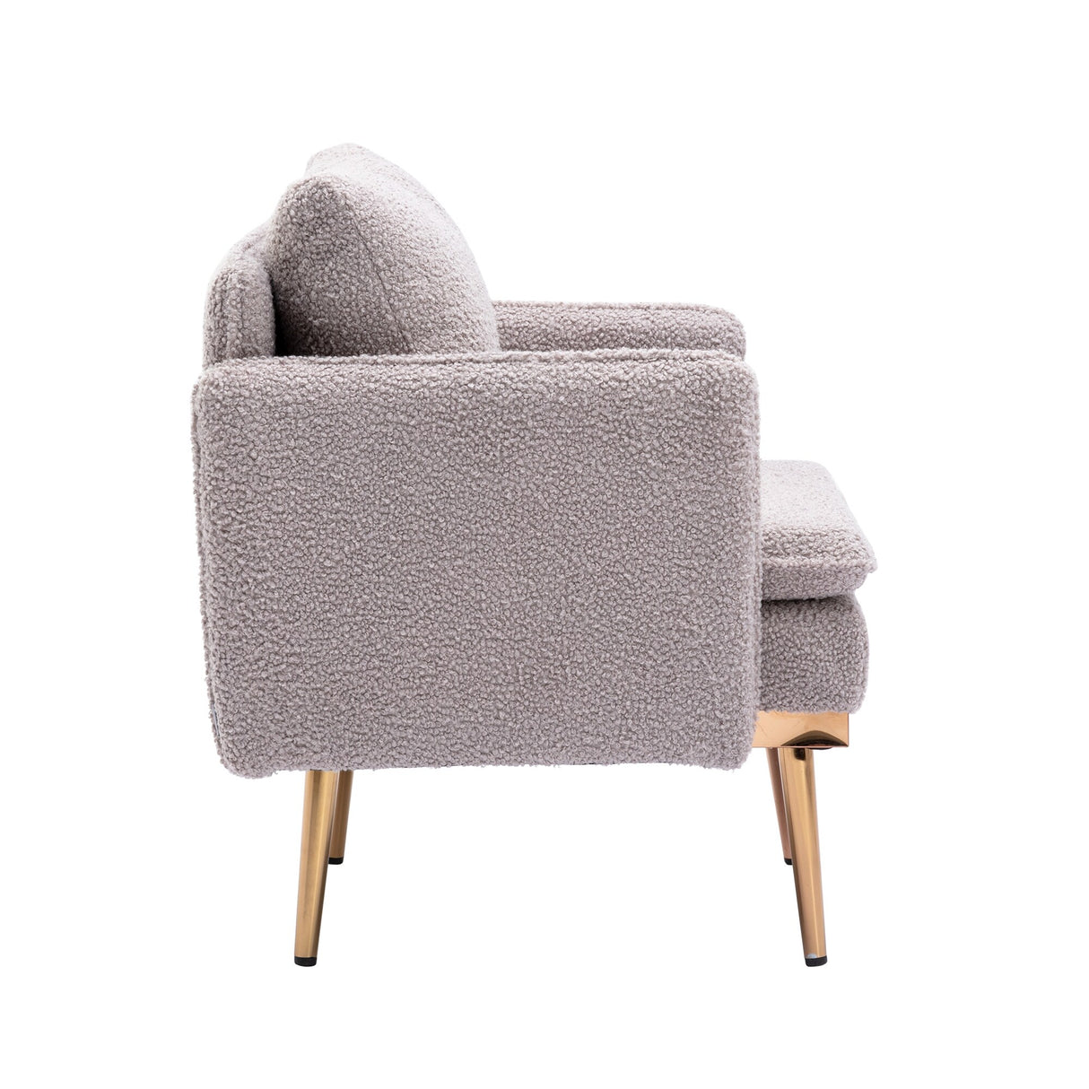 HOMEFUN Accent Chair ,leisure single chair with Golden feet