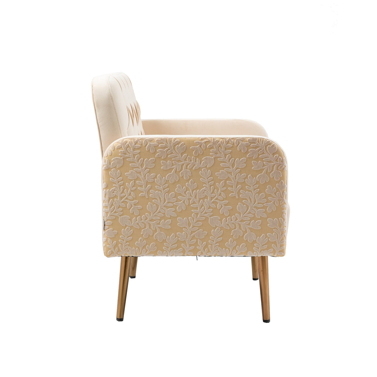 HOMEFUN Accent Chair ,leisure single chair with Golden feet