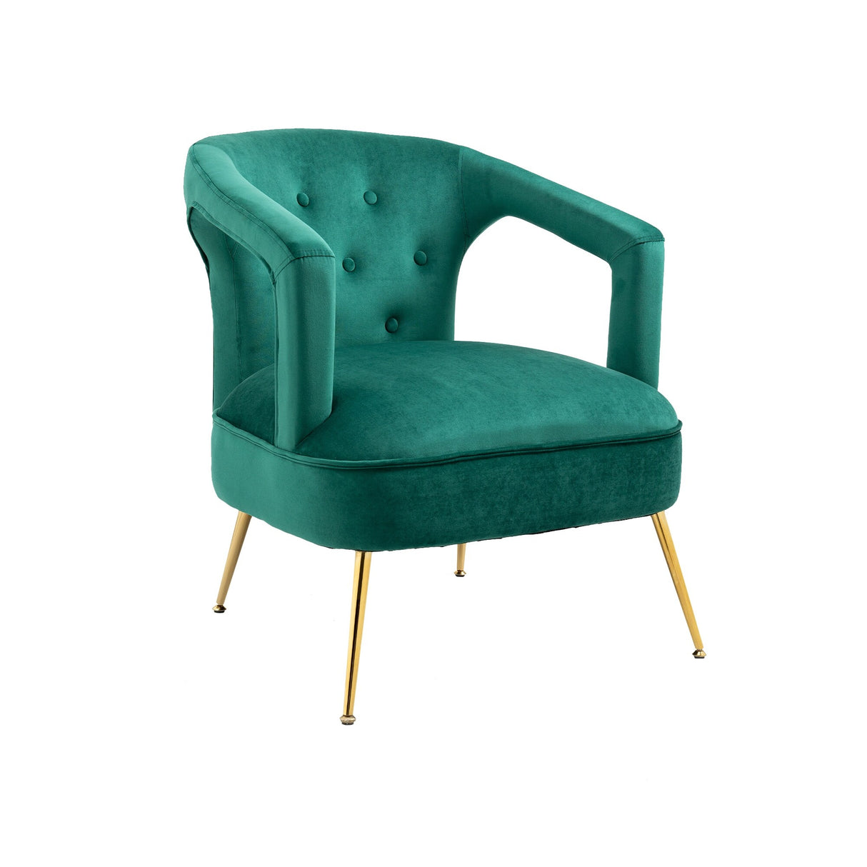 HOMEFUN Accent Chair ,leisure single chair with Golden feet