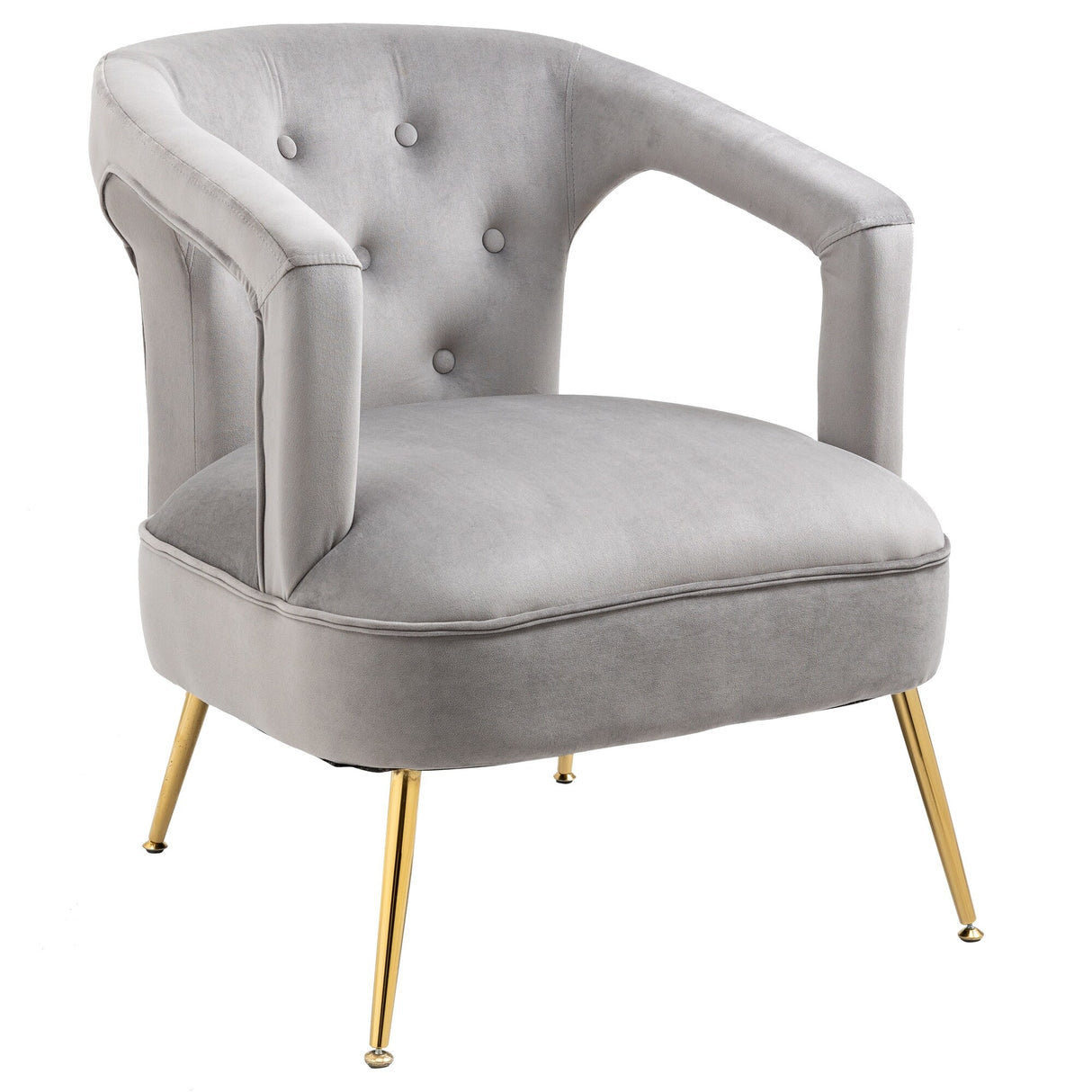 HOMEFUN Accent Chair ,leisure single chair with Golden feet