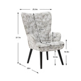 HOMEFUN Accent Chair ,leisure single chair with Golden feet