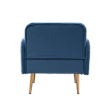 HOMEFUN Accent Chair ,leisure single chair with Golden feet
