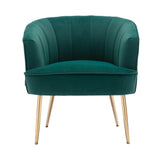 HOMEFUN Accent Chair ,leisure single chair with Golden feet
