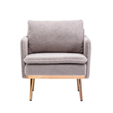 HOMEFUN Accent Chair ,leisure single chair with Golden feet