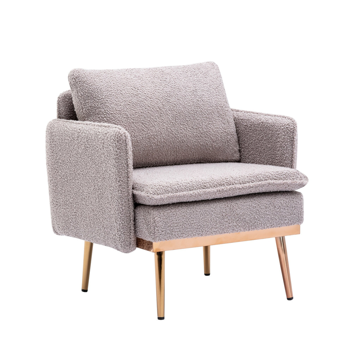 HOMEFUN Accent Chair ,leisure single chair with Golden feet