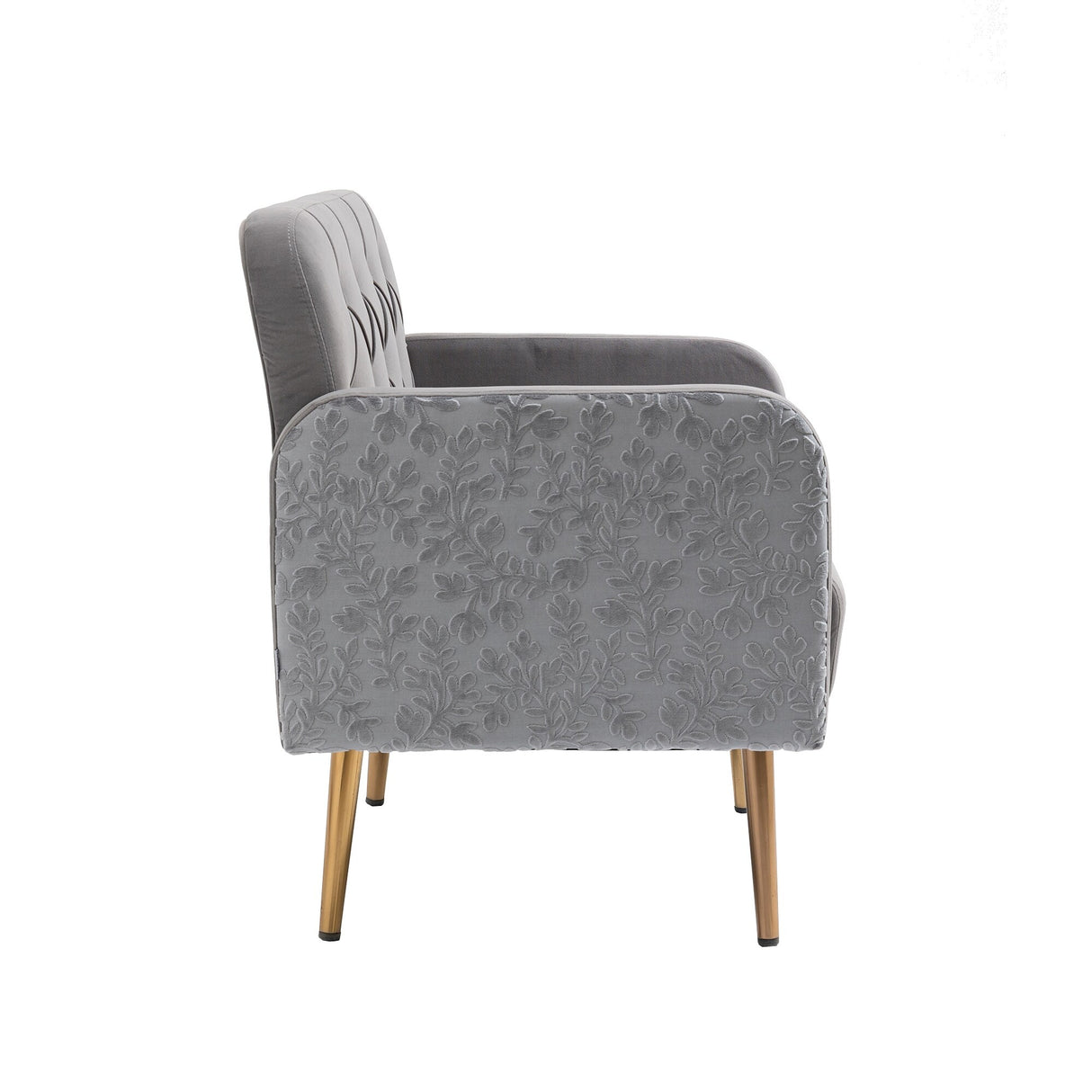 HOMEFUN Accent Chair ,leisure single chair with Golden feet