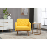 HOMEFUN Accent Chair ,leisure single chair with Golden feet