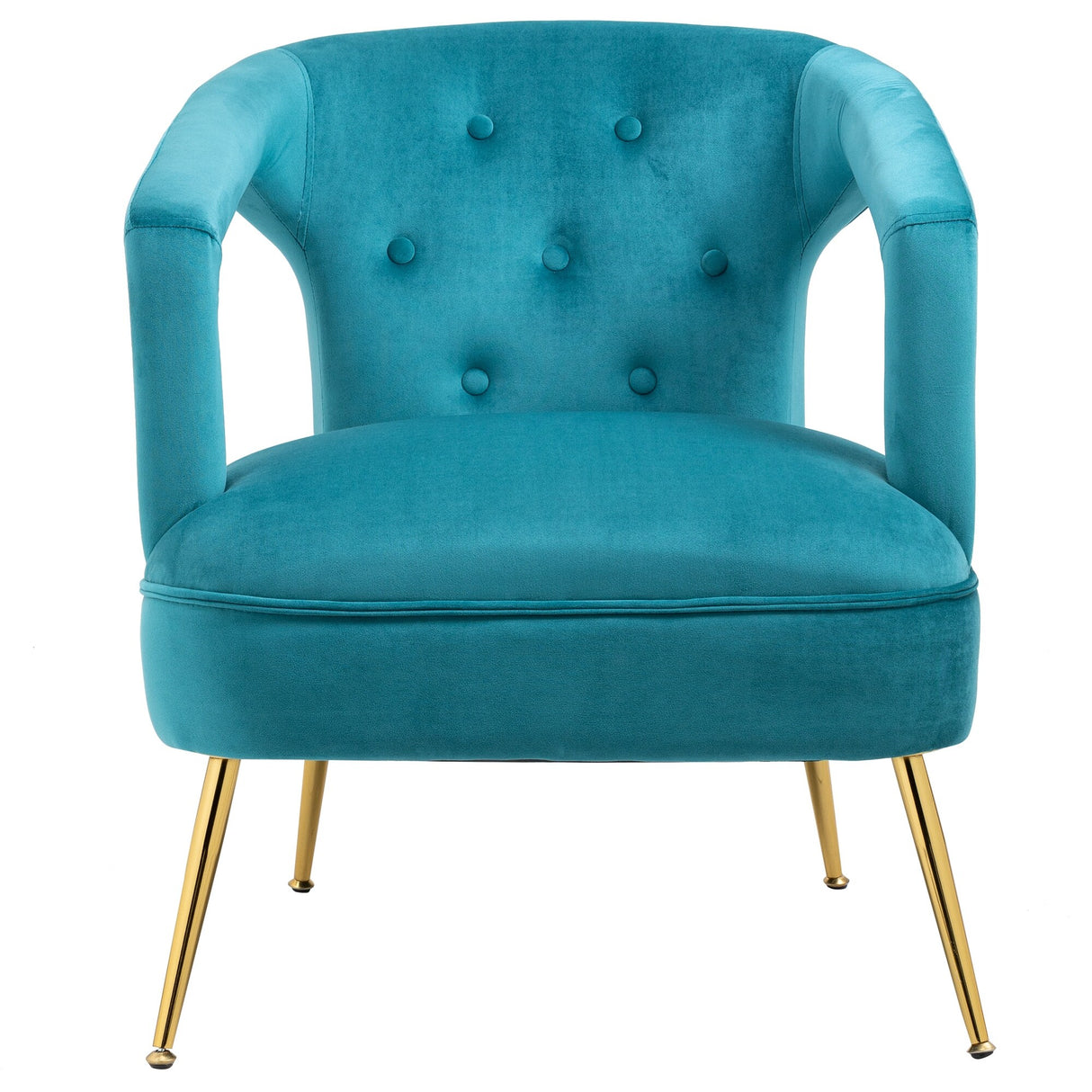 HOMEFUN Accent Chair ,leisure single chair with Golden feet
