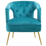 HOMEFUN Accent Chair ,leisure single chair with Golden feet