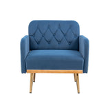 HOMEFUN Accent Chair ,leisure single chair with Golden feet
