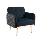 HOMEFUN Accent Chair ,leisure single chair with Golden feet