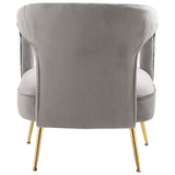 HOMEFUN Accent Chair ,leisure single chair with Golden feet