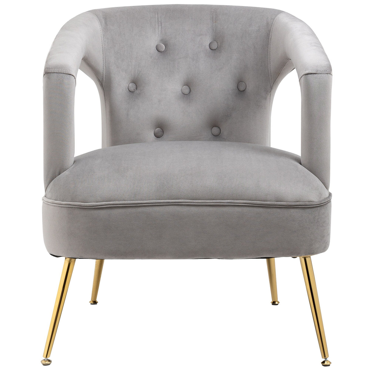 HOMEFUN Accent Chair ,leisure single chair with Golden feet