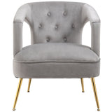 HOMEFUN Accent Chair ,leisure single chair with Golden feet