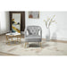 HOMEFUN Accent Chair ,leisure single chair with Golden feet
